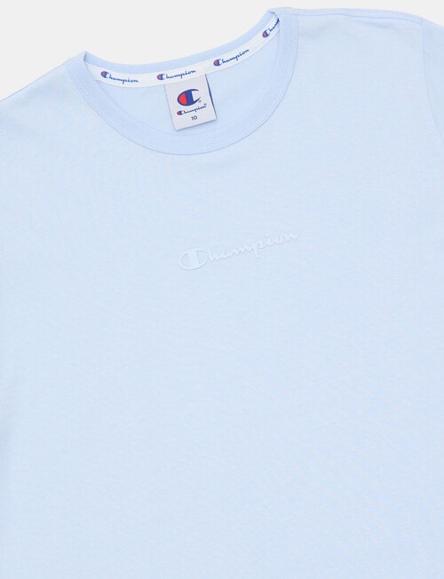 Champion Script Tonal Legacy Short Sleeve Tee, Blue product photo View 03 L