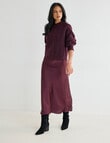 Whistle Cable Knit Rib Jumper, Black Cherry product photo View 03 S