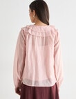 Whistle Long Sleeve Frill Top, Blush product photo View 02 S