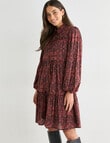 Whistle Mini Textured Shirt Dress, Floral Black product photo View 07 S