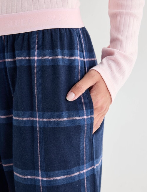Zest Sleep Flannel Pant, Navy Check product photo View 04 L