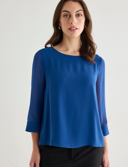 Oliver Black Double Layer Top, Peacock product photo