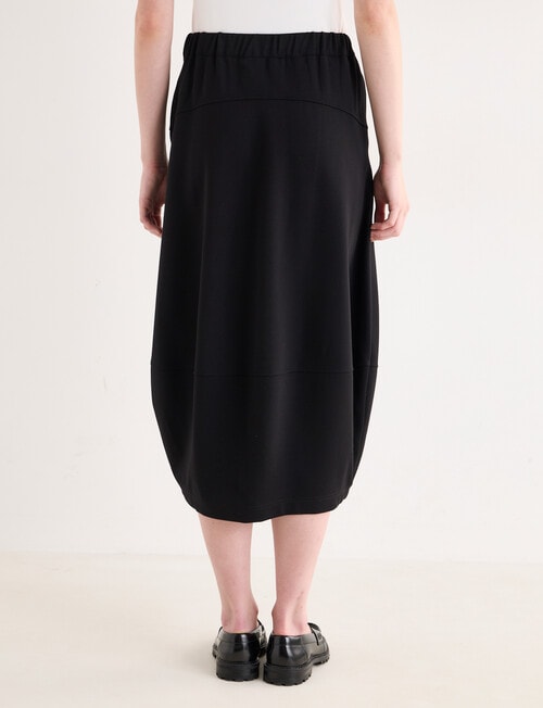 Jigsaw Nova Cocoon Ponti Skirt, Black product photo View 02 L