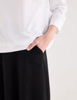 Jigsaw Nova Cocoon Ponti Skirt, Black product photo View 04 S