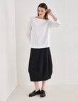 Jigsaw Nova Cocoon Ponti Skirt, Black product photo View 07 S