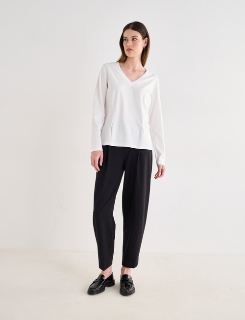 Jigsaw Nova Cocoon Ponti Pant, Black product photo View 03 L