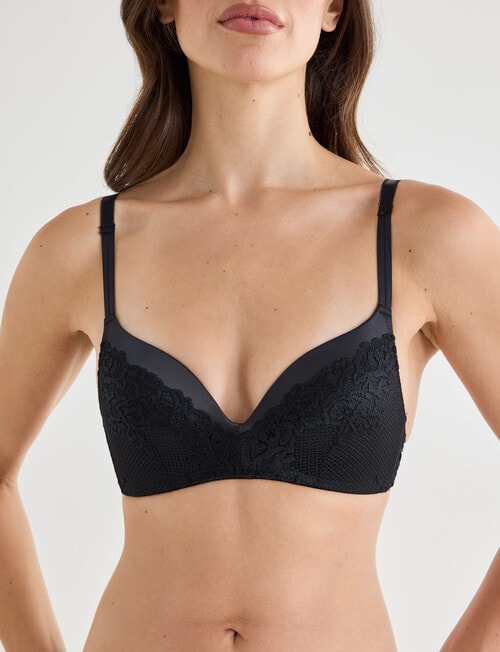 Acapella Georgia Wirefree Bra, Black, B-D product photo