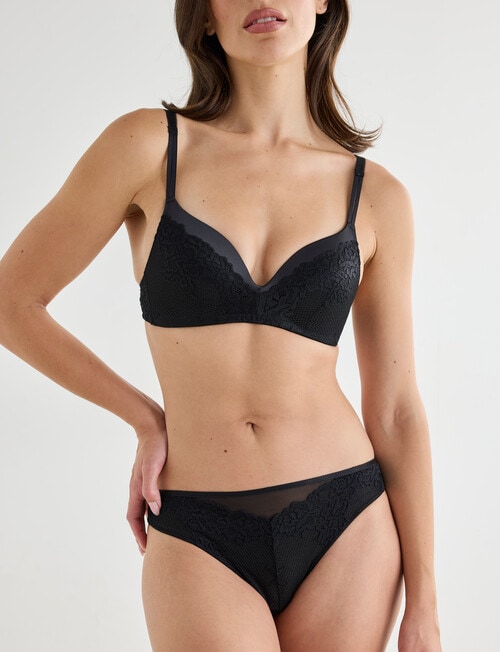 Acapella Georgia Wirefree Bra, Black, B-D product photo View 03 L