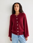 Zest Feather Knit Cardigan, Port product photo View 05 S