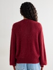 Zest Feather Knit Cardigan, Port product photo View 02 S