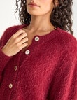Zest Feather Knit Cardigan, Port product photo View 04 S