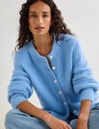 Zest Feather Knit Cardigan, Pale Blue product photo