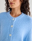 Zest Feather Knit Cardigan, Pale Blue product photo View 04 S