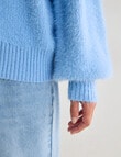 Zest Feather Knit Cardigan, Pale Blue product photo View 05 S
