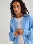 Zest Feather Knit Cardigan, Pale Blue product photo View 06 S