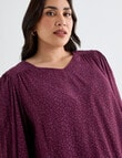 Studio Curve V-Neck Leopard Print Blouse, Cherry Lacquer product photo View 04 S
