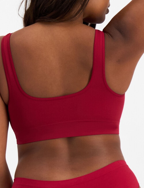 Bonds Seamless Comfy Crop Top, Cherry Wine product photo View 03 L