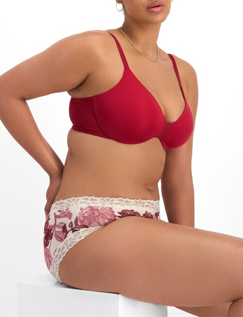 Bonds Bases Scoop Underwire Bra, Cherry Wine, A-G product photo View 02 L