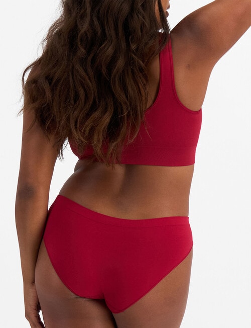 Bonds Seamless Bikini Brief, Cherry Wine product photo View 03 L