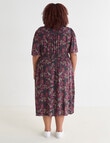 Studio Curve Winter Floral Print Empire Dress, Pink product photo View 02 S