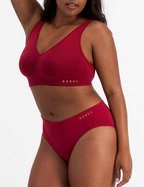 Bonds Seamless Midi Brief, Cherry Wine product photo View 02 L
