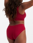 Bonds Seamless Midi Brief, Cherry Wine product photo View 03 S