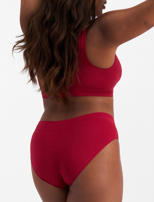 Bonds Seamless Midi Brief, Cherry Wine product photo View 03 L