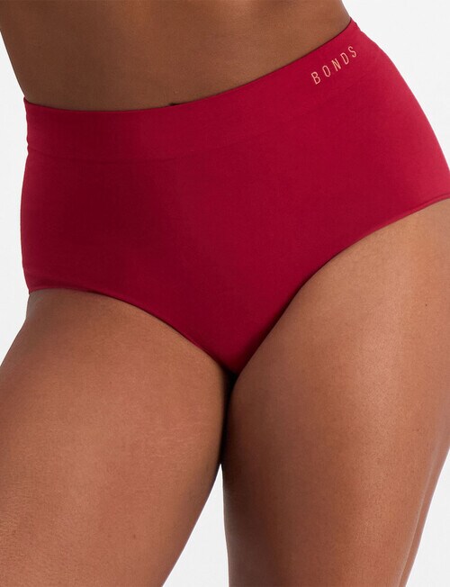 Bonds Seamless Full Brief, Cherry Wine product photo