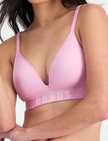 Bonds Retro Rib Wrefree Tee, Lilac Wine product photo