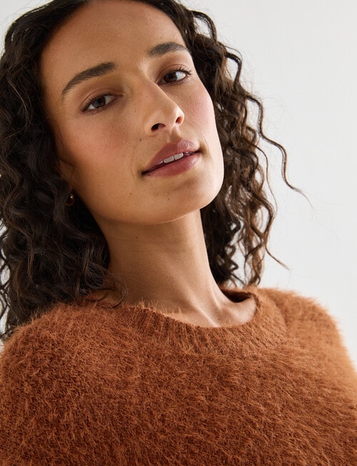 Zest Feather Knit Sweater, Ginger product photo View 04 L