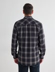 Chisel Flannel Long Sleeve Shirt, Black product photo View 02 S