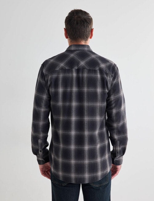Chisel Flannel Long Sleeve Shirt, Black product photo View 02 L