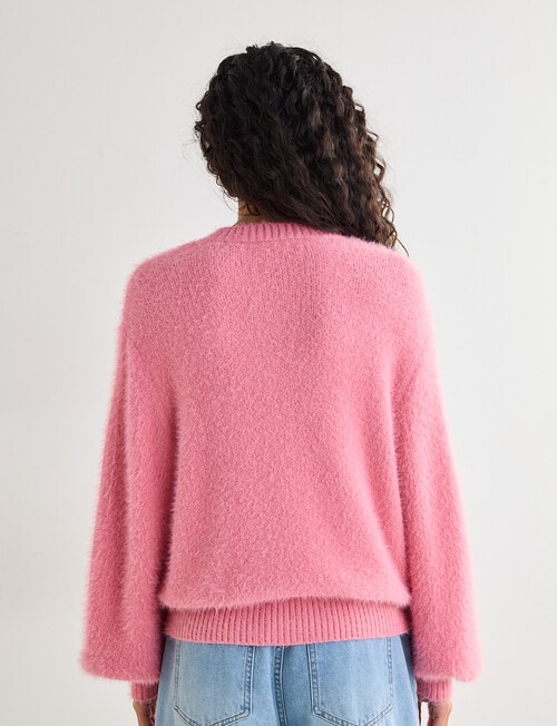 Zest Feather Knit Sweater, Pale Pink product photo View 02 L