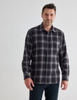 Chisel Flannel Long Sleeve Shirt, Black product photo