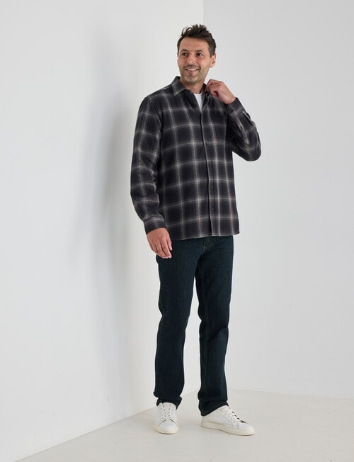 Chisel Flannel Long Sleeve Shirt, Black product photo View 03 L