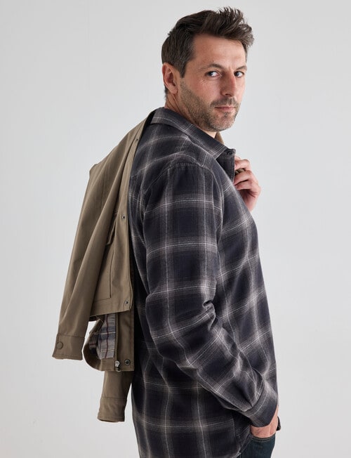 Chisel Flannel Long Sleeve Shirt, Black product photo View 06 L