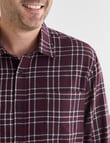 Chisel Flannel Long Sleeve Shirt, Berry product photo View 04 S