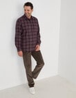 Chisel Flannel Long Sleeve Shirt, Berry product photo View 03 S