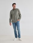 Chisel Flannel Long Sleeve Shirt, Khaki product photo View 03 S