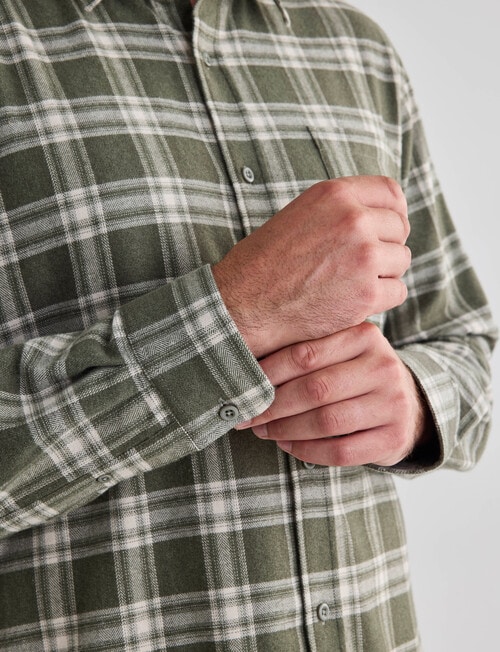 Chisel Flannel Long Sleeve Shirt, Khaki product photo View 06 L