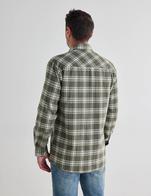 Chisel Flannel Long Sleeve Shirt, Khaki product photo View 02 L
