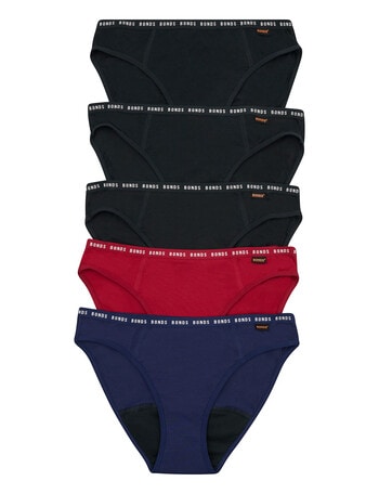 Bonds Bloody Comfy Undies Bikini Brief, Midi, 5-Pack, Assorted product photo