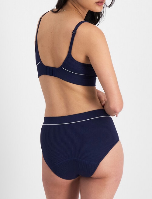 Bonds Bloody Comfy Undies Retro Rib Hi Hi Mod Brief, Blue Enigma product photo View 03 L
