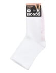 Bonds Logo Lite 1/2 Crew Socks, 4-Pack, White & Pink product photo