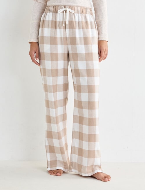 Mineral Sleep Check Flannel Pant, Oatmeal product photo