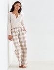 Mineral Sleep Check Flannel Pant, Oatmeal product photo View 03 S