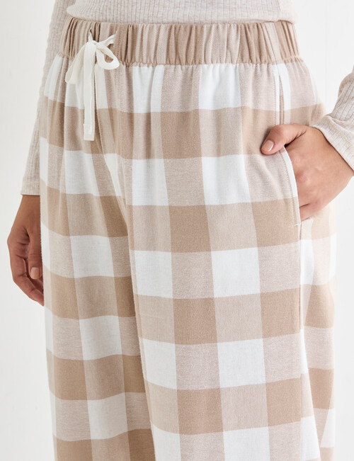 Mineral Sleep Check Flannel Pant, Oatmeal product photo View 04 L