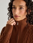 Zest Quarter Zip Knitwear, Ginger product photo View 05 S