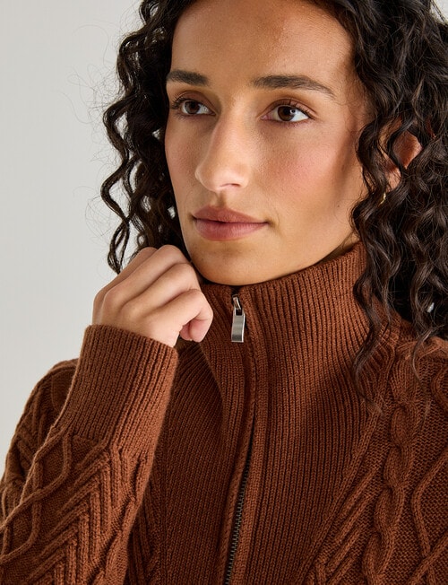 Zest Quarter Zip Knitwear, Ginger product photo View 05 L