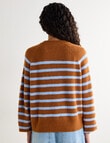 Zest Wool Blend Sweater, Ginger & Blue Stripe product photo View 02 S